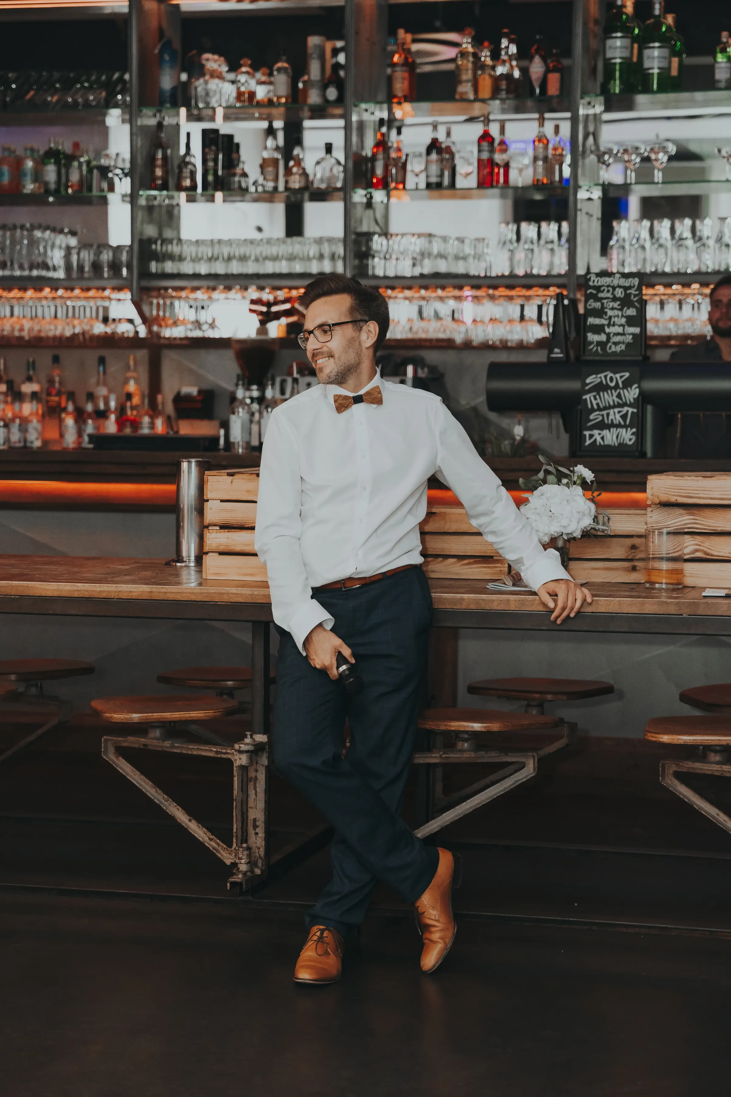Danny Barlhow als Moderator in einer Eventlocation